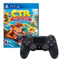 Mando Playstation 4 Dualshock Negro + Crash Team Racing