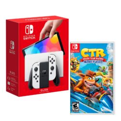 Consola Nintendo Switch Modelo Oled Blanco + Crash team Racing