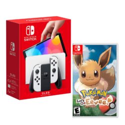 Consola Nintendo Switch Modelo Oled Blanco + Pokemon Lest Go Eevee