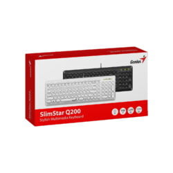 Teclado Genius Slimstar Q200 Usb Multimedia White
