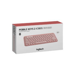Teclado Logitech Pebble Keys 2 K380S Bluetooth/Wireless Sp Rosa