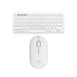 Teclado Logitech K380 Blanco + Mouse Pebble M350 Blanco