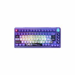 Teclado Gamer Machenike K600T B82 Tri-Mode Rgb Purple Linear Switch Purple/Green