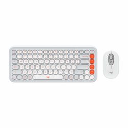 Teclado Logitech + Mouse Pop Icon Bluetooth/Wireless Sp Copilot White