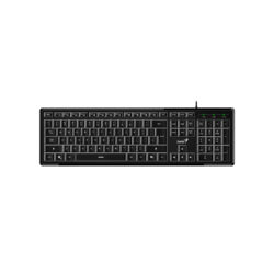 Teclado Genius Slimstar 820 Retroiluminado Con Cable AI Copilot Sp Negro
