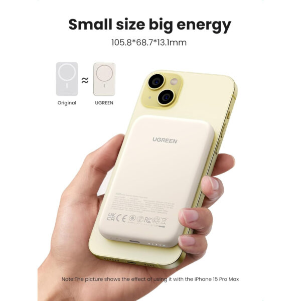Power Bank Ugreen PB560 5000 mAh Magnetico 15W 25866 Negro - Imagen 3
