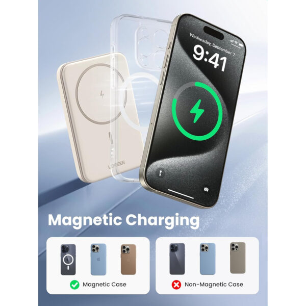Power Bank Ugreen PB560 5000 mAh Magnetico 15W 25866 Negro - Imagen 6